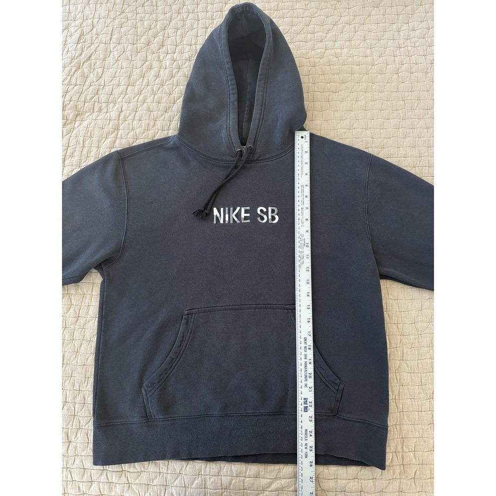 Nike SB Hoodie Mens L Black Pullover Skateboarding Fleece Sweatshirt - Picture 5 of 9
